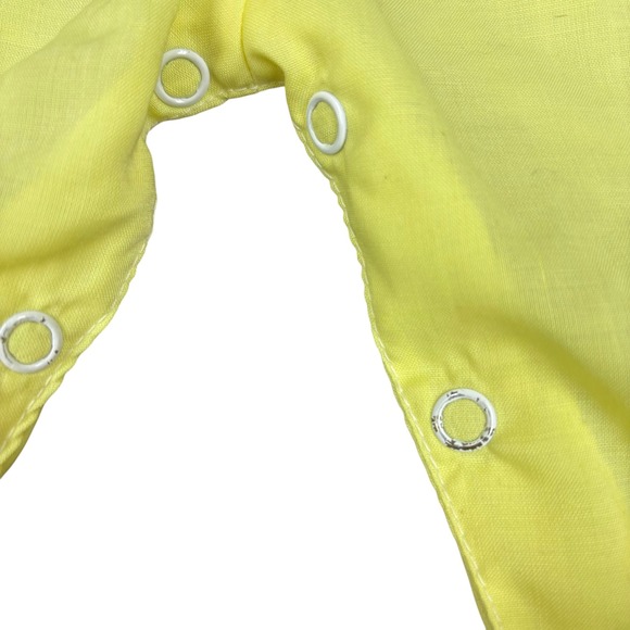 Signature Kids Baby Yellow Squirrel Acorn Embroidered Footed Pajamas Romper 18mo - Picture 9 of 10